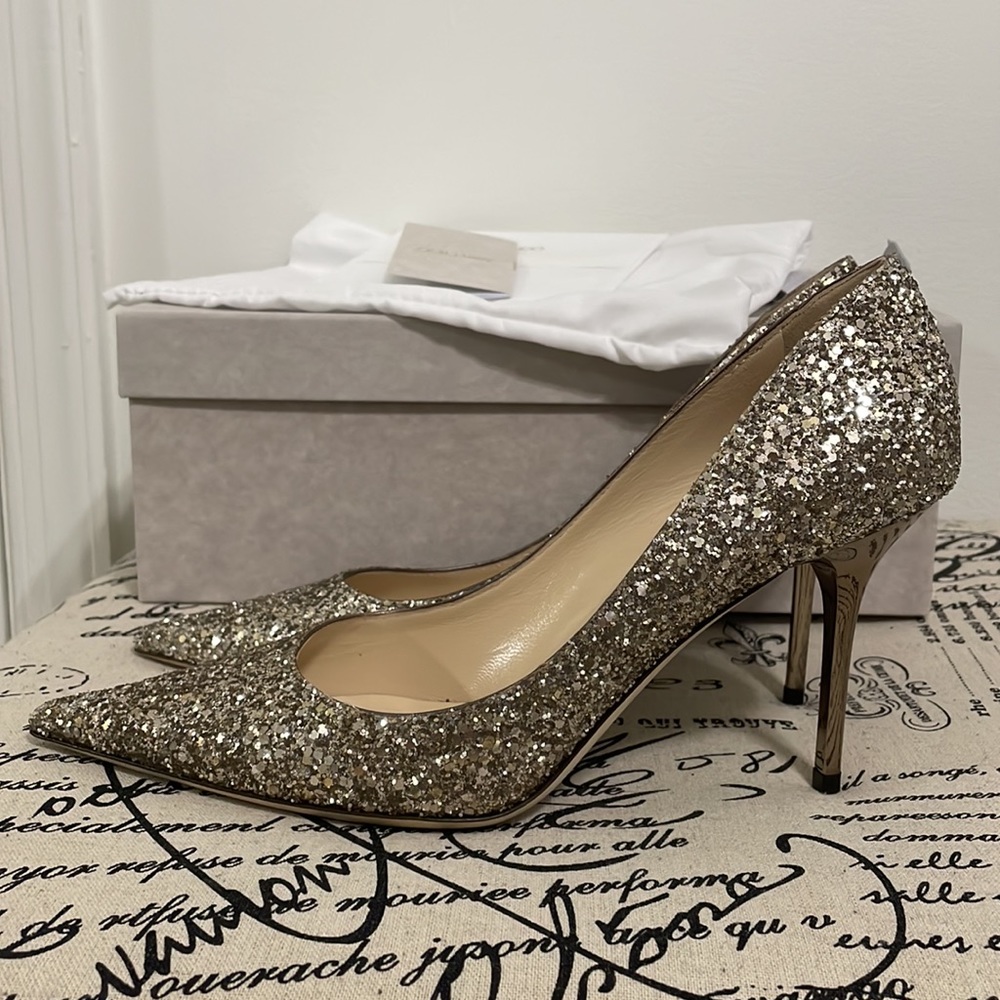 Agnes jimmy choo pump in antique gold - Picture 4 of 6